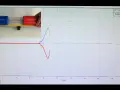 Diagramm zeigt Kraftmessung zweier Wagen. Die Kraft wird in Newton (Newton Einheit) gemessen.