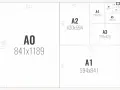 Übersicht der ISO-Papierformate: A0 bis A10, mit A4 als Standard.