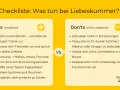 Checkliste: Was tun bei Liebeskummer? Zeigt "Do's" und "Don'ts" für den Umgang mit Herzschmerz.
