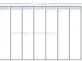 Leeres Raster zum Erstellen eines Lernplans mit Feldern für Themen, Wiederholungen und Prüfungen.