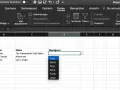 Excel-Dropdown erstellen: Musikgenre-Auswahl mit Optionen wie Folk, Rock, Pop, Soul, Funk, Jazz.