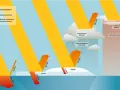 Die Grafik zeigt, wie Sonnenlicht reflektiert wird (Albedo) oder absorbiert, was zur Erwärmung führt. Unterschiedliche Oberflächen wie Ozean, Eis und Schnee haben verschiedene Albedo-Werte.