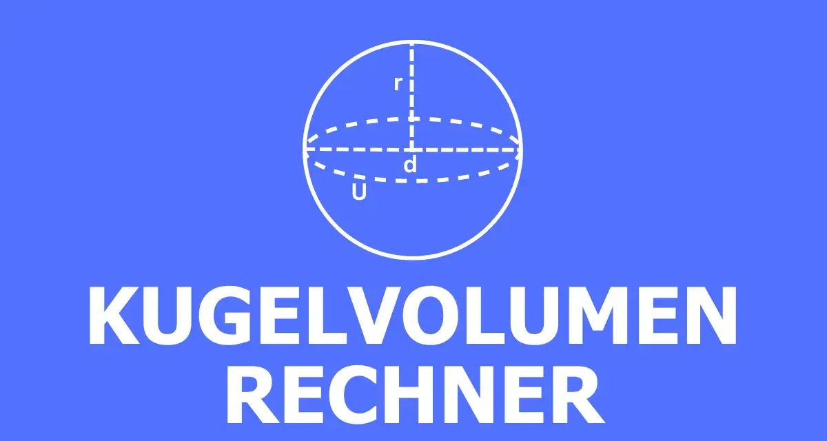Kugelvolumen Rechner: Eine schematische Darstellung einer Kugel mit Radius (r), Durchmesser (d) und Umfang (U) zur Berechnung des Kugelvolumens.