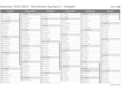 Ferien Saarland 2026: Kalenderübersicht mit Namenstagen. Planen Sie Ihre Auszeit!