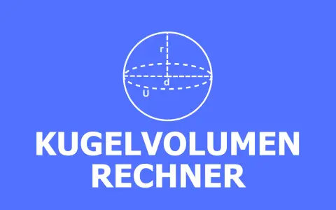 Kugelvolumen Rechner: Eine schematische Darstellung einer Kugel mit Radius (r), Durchmesser (d) und Umfang (U) zur Berechnung des Kugelvolumens.
