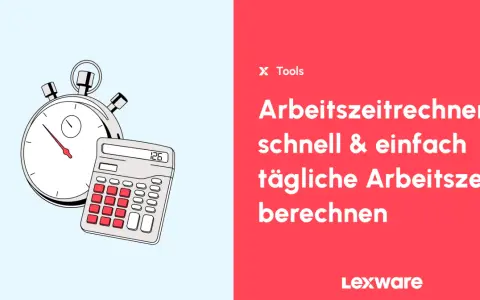 Stoppuhr und Taschenrechner für die Berechnung von Arbeitsstunden pro Monat.