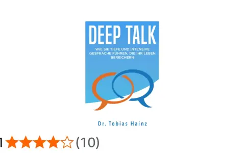 Buchcover "Deep Talk" von Dr. Tobias Hainz. Zwei Sprechblasen, orange und blau, überlappen sich.