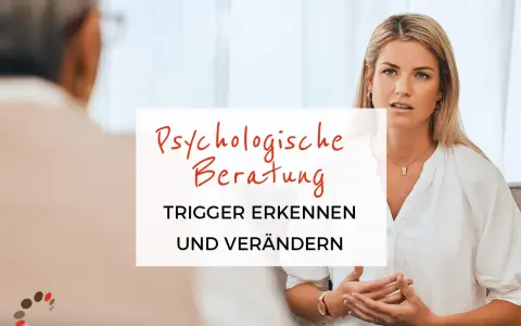 Psychologische Beratung: Trigger erkennen und verändern. Eine Frau spricht mit einem Therapeuten.