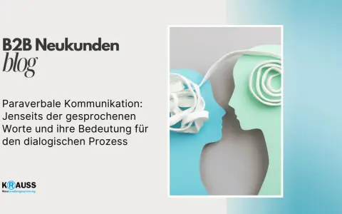 Zwei Kopfprofile im Dialog, verbunden durch eine Schnur. Das Bild illustriert, wie paraverbale Kommunikation über Worte hinausgeht und den Dialog bereichert.