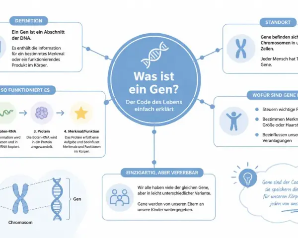 Ein Gen ist ein DNA-Abschnitt, der Merkmale bestimmt. Dieser phänotypische Code wird von Eltern an Kinder weitergegeben und macht jeden einzigartig.