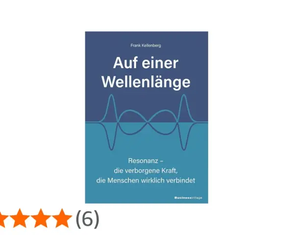 Buchcover "Auf einer Wellenlänge" von Frank Kellenberg. Es zeigt eine stilisierte Wellenform und thematisiert die Bedeutung von Resonanz.