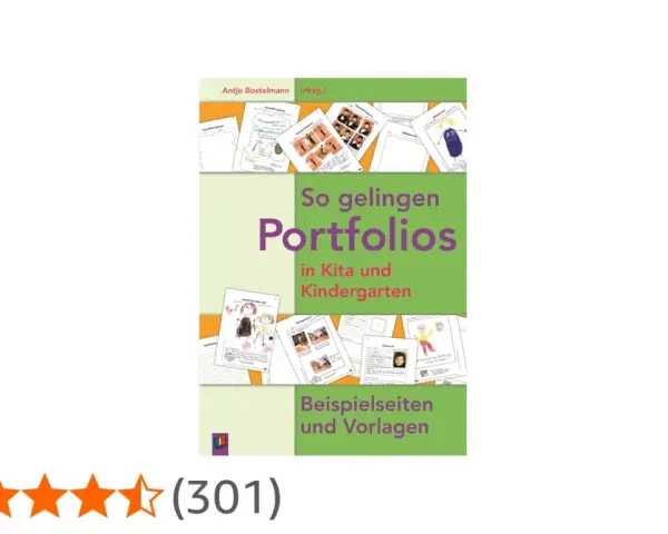Buchcover "So gelingen Portfolios in Kita und Kindergarten" mit Beispielseiten. Die Portfolio Bedeutung wird hier praxisnah erklärt.
