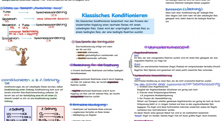 Klassisches Konditionieren: Ein neutraler Reiz wird mit einem unbedingten Reiz gekoppelt, um eine gelernte Reaktion auszulösen. Dies ist ein Prozess der Konditionierung.