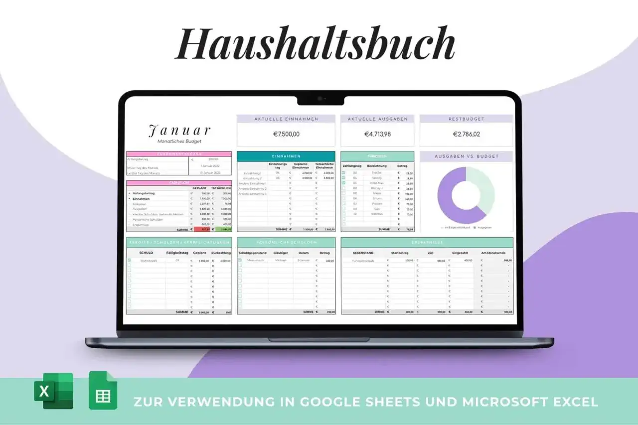 Haushaltsbuch Vorlage Google Sheets