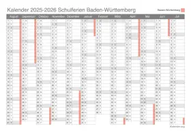 Schulferien Baden-Württemberg 2025-2026: Kalender mit Feiertagen und Ferienterminen für Ihren nächsten Urlaub.